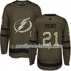 Adidas Maillot de Hockey Tampa Bay Lightning Brayden Point 21 2017-2018 Camo Vert Authentic - Homme